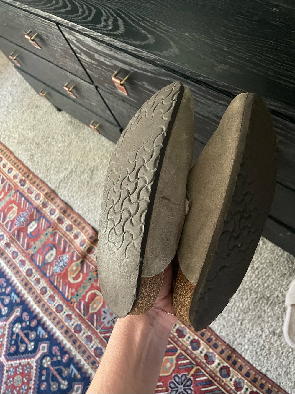 Birkenstock Boston Suede in Taupe - Picture 3 of 4